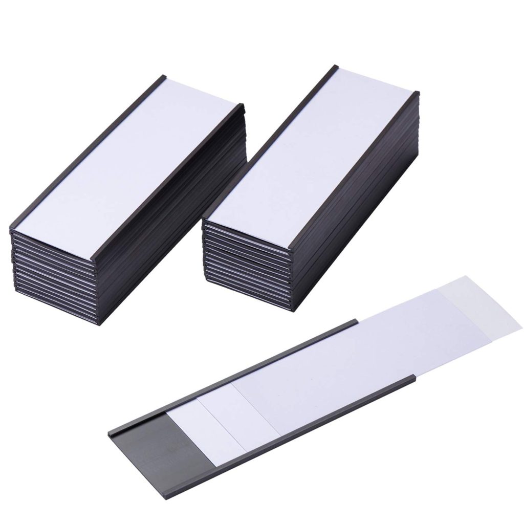 Storage Rack Magnetic Labels Magnetic Label Holder, 7.6×2.5cm (30 pcs) – Professional Organizer ...